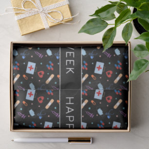 Papel De Seda Enfermero RN personalizado Patrón médico Médica