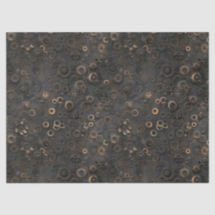 Papel De Seda Engranajes Steampunk, Patrón de Metal Oxidado para