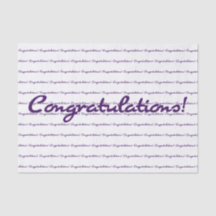 ¡Enhorabuena! Guión oscuro púrpura casual