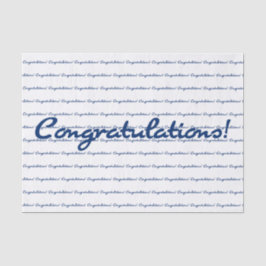 Papel De Seda ¡Enhorabuena! Patrón de repetición azul