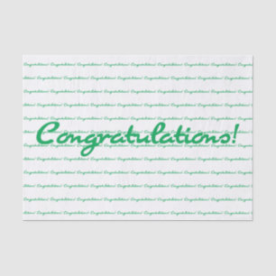 Papel De Seda ¡Enhorabuena! Repetición De Guión Casual Verde