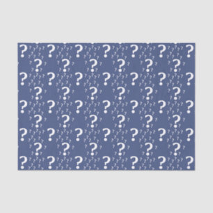 Papel De Seda enigma de enigma de interrogación misterioso azul