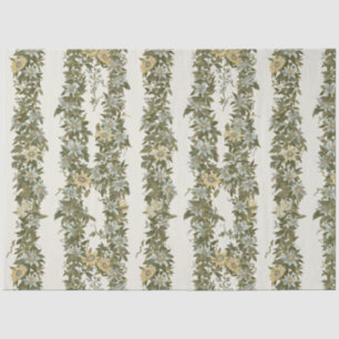 Papel De Seda Enredadera de pasionaria de rayas crema y verde