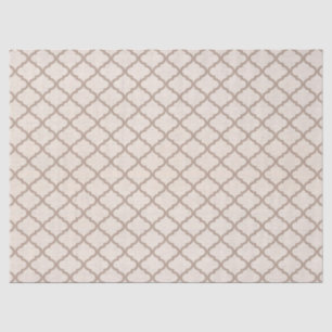 Papel De Seda Enrejado marroquí hueso/beige