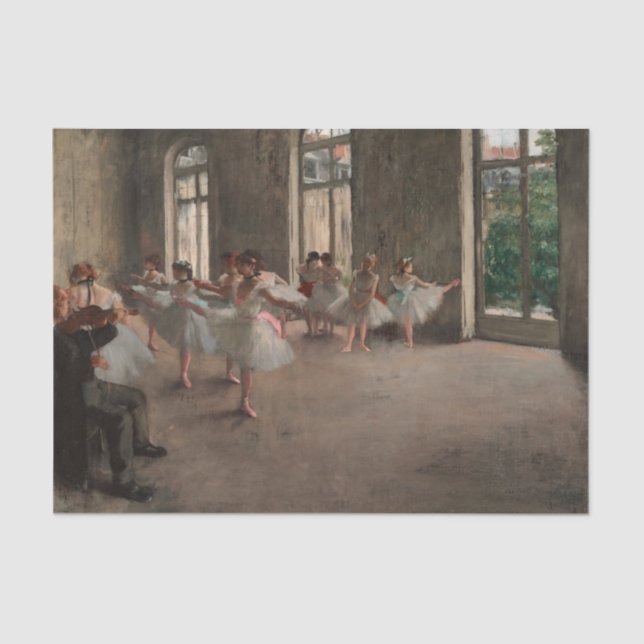 Papel De Seda Ensayo de ballet de Edgar Degas (Anverso)