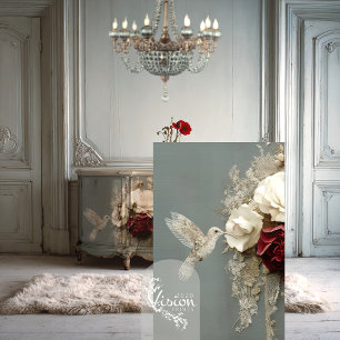 Papel De Seda ENSUEÑO EN FLOR II Colibrí y Encaje