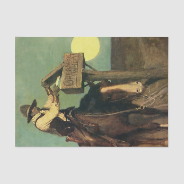 Papel De Seda "Entrega rural" Arte occidental de NC Wyeth (Anverso)