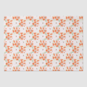 Papel De Seda Envoltura de arte de color acuático y árbol de gom