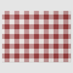 Papel De Seda Envoltura de yeso de gingham rojo festivo