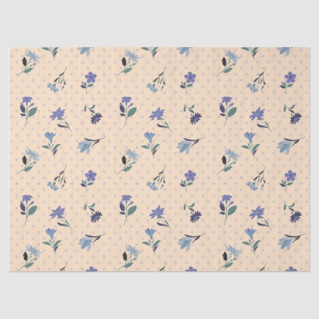 Papel De Seda Envolvedora de regalos Peachify Pastel Blooms (Anverso)