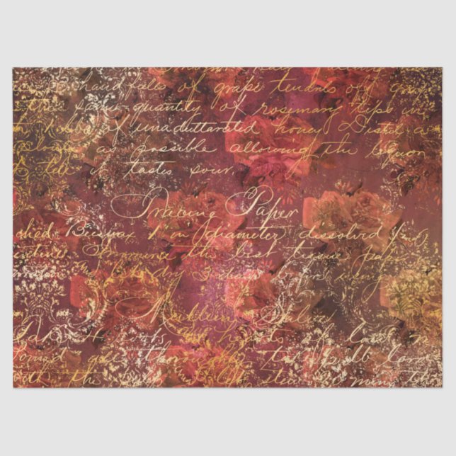 Papel De Seda Ephemera Autumn Paper Series Design 20 (Anverso)