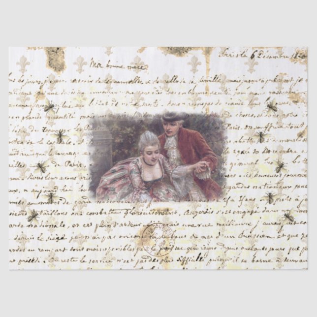 Papel De Seda Ephemera de arte clásico (Anverso)