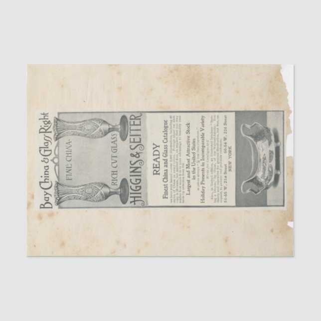 Papel De Seda Ephemera de chatarra serie de diseño #12 (Anverso)