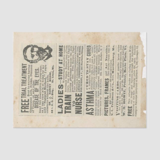 Papel De Seda Ephemera de chatarra serie de diseño #16 (Anverso)