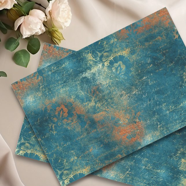 Papel De Seda Ephemera de cobre con patina angustiada (Subido por el creador)