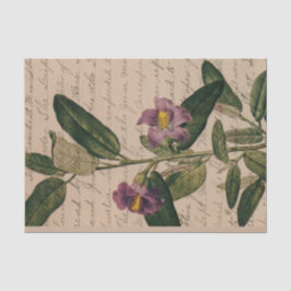 Papel De Seda Ephemera de flores púrpura