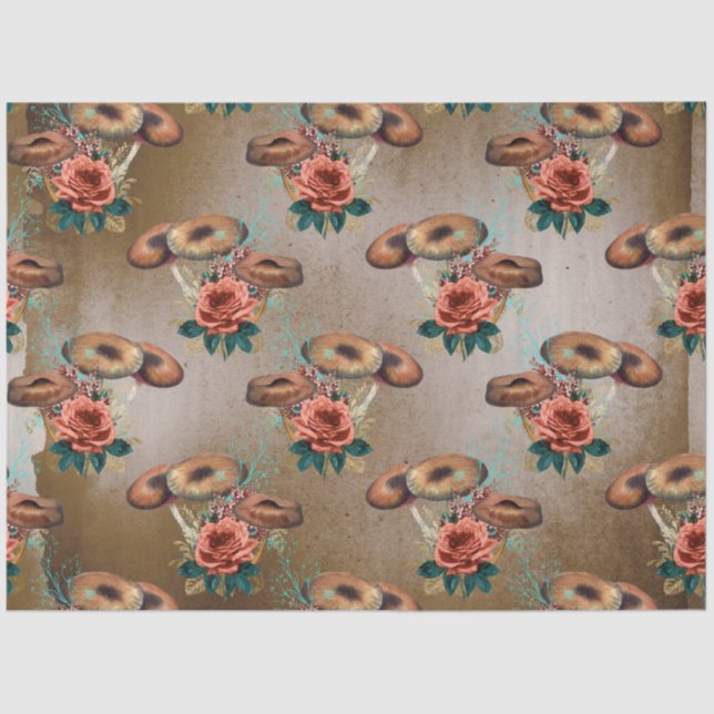 Papel De Seda Ephemera de hongos serie de diseño #6 (Anverso)