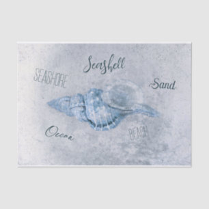 Papel De Seda Ephemera de la playa de antigüedades de la concha