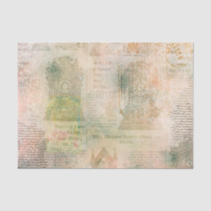 Papel De Seda Ephemera del reloj gótico