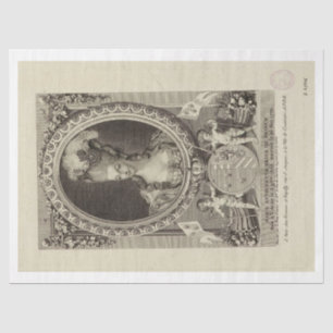 Papel De Seda Ephemera desahuciar Marie-Antoinette Reina Francia
