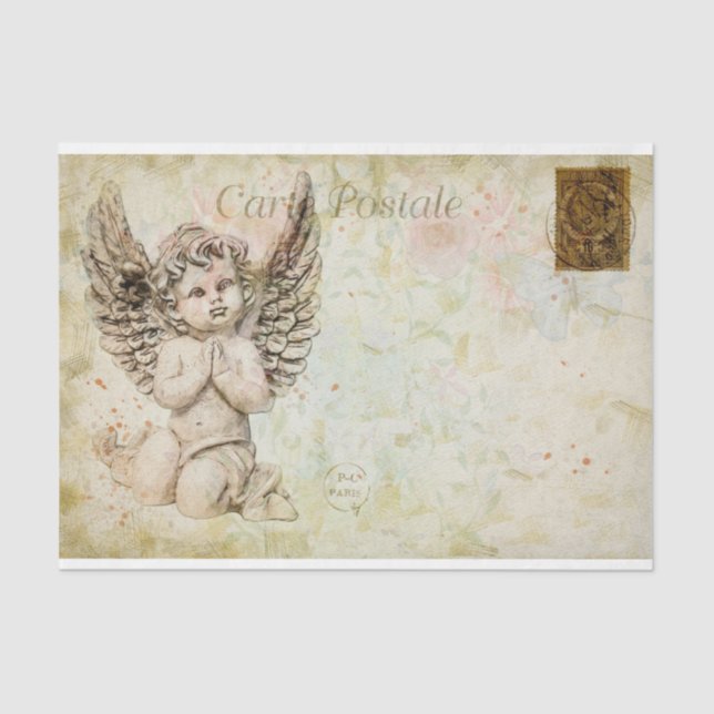 Papel De Seda Ephemera Francesa Postcard Cute Baby Angoupage (Anverso)