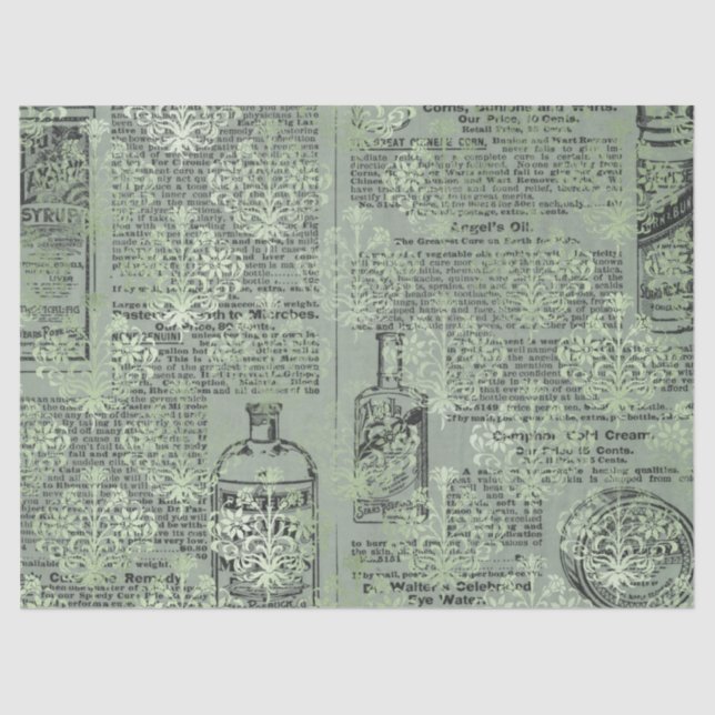 Papel De Seda Ephemera Green Paper Series Design 4 (Anverso)