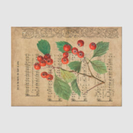 Papel De Seda Ephemera Holly El Señor ha venido