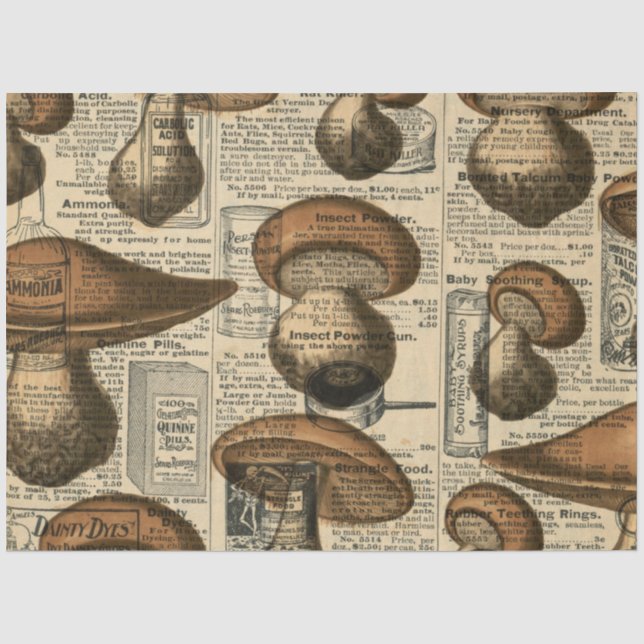 Papel De Seda Ephemera hongo serie de diseño #12 (Anverso)