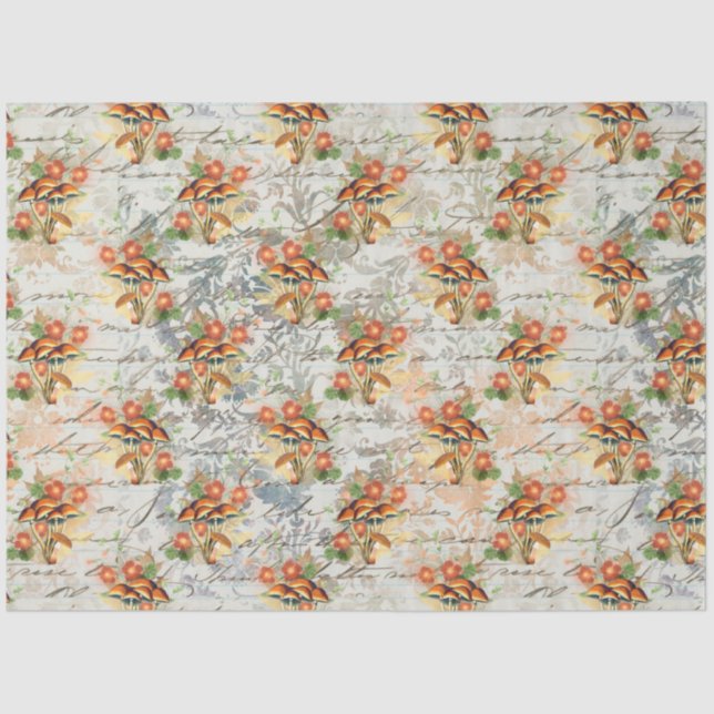 Papel De Seda Ephemera hongo serie de diseño #17 (Anverso)