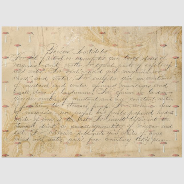 Papel De Seda Ephemera hongos serie de diseño #5 (Anverso)