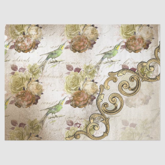 Papel De Seda Ephemera Ornate Paper Series Design 11 (Anverso)