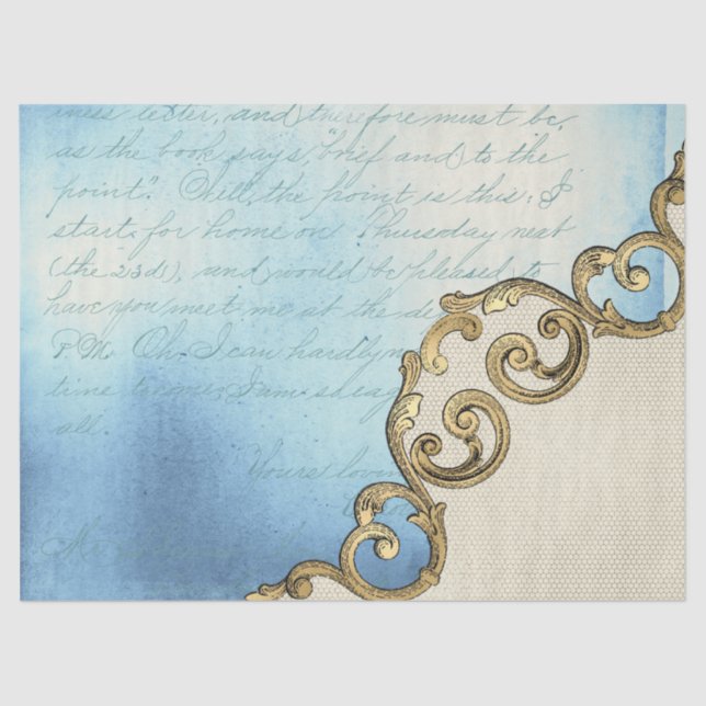 Papel De Seda Ephemera Ornate Paper Series Design 13 (Anverso)