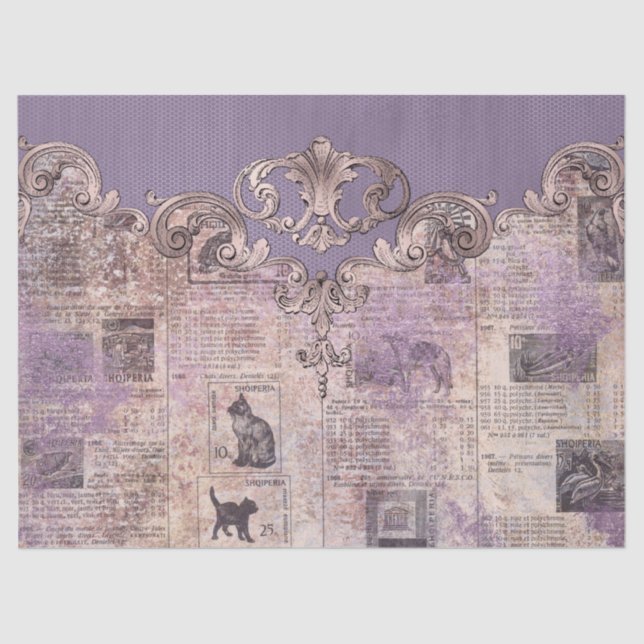 Papel De Seda Ephemera Ornate Paper Series Design 17 (Anverso)