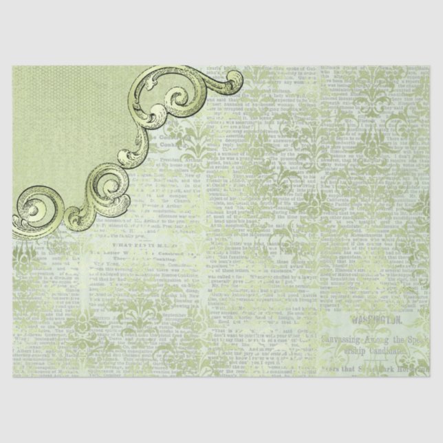 Papel De Seda Ephemera Ornate Paper Series Design 8 (Anverso)