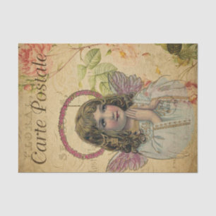 Papel De Seda Ephemera Postal Francesa Pequeña Desorientación de