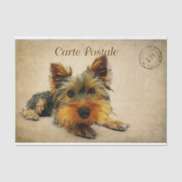 Papel De Seda Ephemera Postcard French Terrier Dog Decoupage