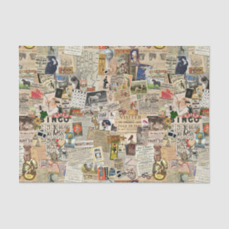 Papel De Seda Ephemera Scatter Decoupage o collage