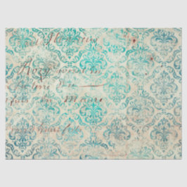Papel De Seda Ephemera Turquoise Paper Series Design 9