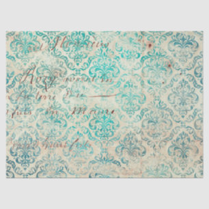 Papel De Seda Ephemera Turquoise Paper Series Design 9