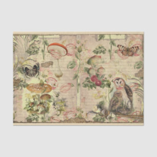 Papel De Seda Ephemera vintage Mushroom serie 6