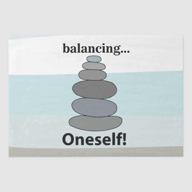 Papel De Seda Equilibrio de piedras de equilibrio de rock (Anverso)