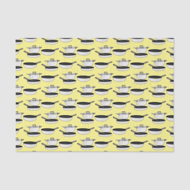 Papel De Seda Equipo de cocina ilustracion personalizado (Anverso)