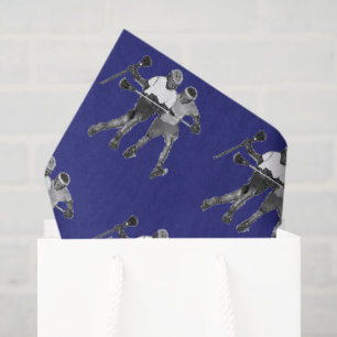 Papel De Seda Equipo de Lacrosse Azul