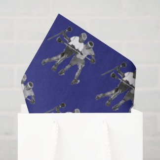 Papel De Seda Equipo de Lacrosse Azul