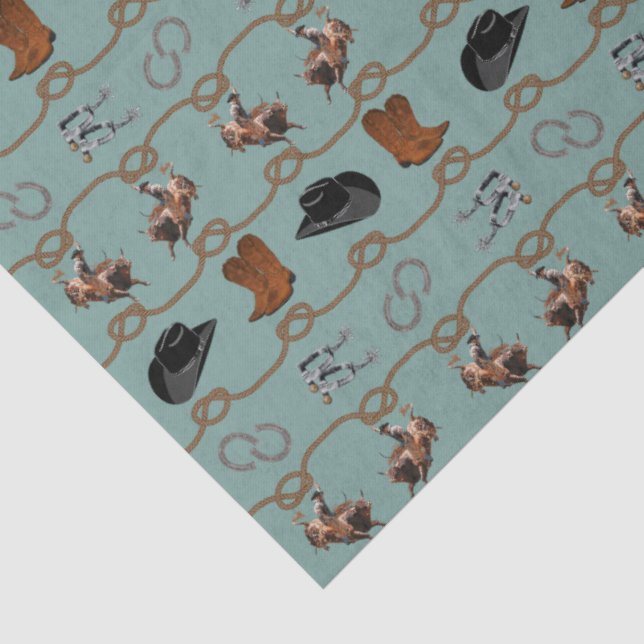 Papel De Seda Equipo de Rodeo Vaquero  (Detalle)