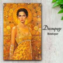 Era Dorada Diosa del Sol inspirada en Klimt Decoup