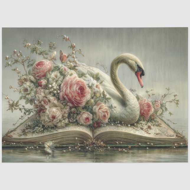 Papel De Seda Érase una vez cisne (Anverso)