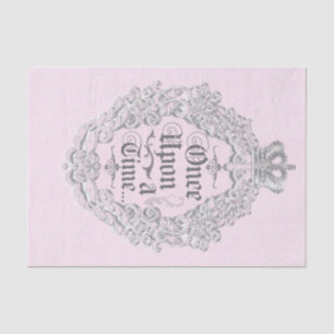 Papel De Seda Érase Una Vez Rosa Antiguo Princesa Elegante