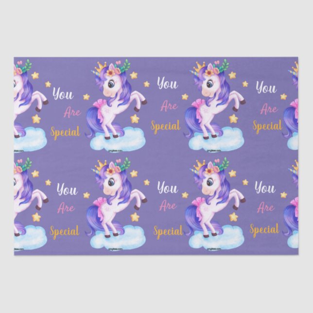 Papel De Seda Eres especial unicornio (Anverso)