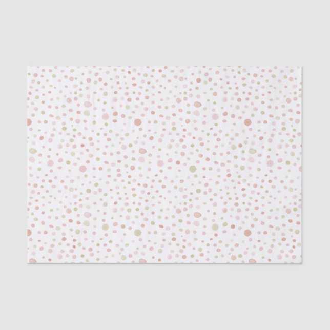 Papel De Seda Erica Confetti Watercolor Dots Tissue Paper (Anverso)
